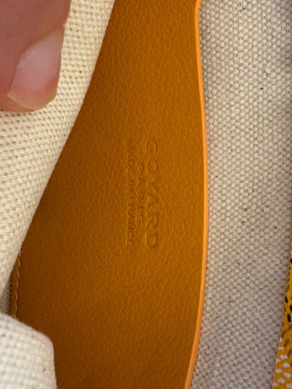 Goyard Plumet Pouch Wallet Yellow Crossbody Bag France Shoulder Strap - Picture 10 of 16
